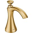 Moen S3946BG Transitional Deck Mounted Kitchen Soap Dispenser with Above the Sink Refillable Bottle, Brushed Gold