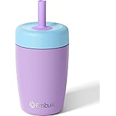 Fimibuke Kids & Toddler Cups Spill Proof, 12 OZ Insulated Sippy Cups for Toddlers Boys Girls, BPA-Free Toddler Straw Tumbler, Stainless Steel Kids Water Bottle with Twist Lids & Silicone Straw, 1 Pack