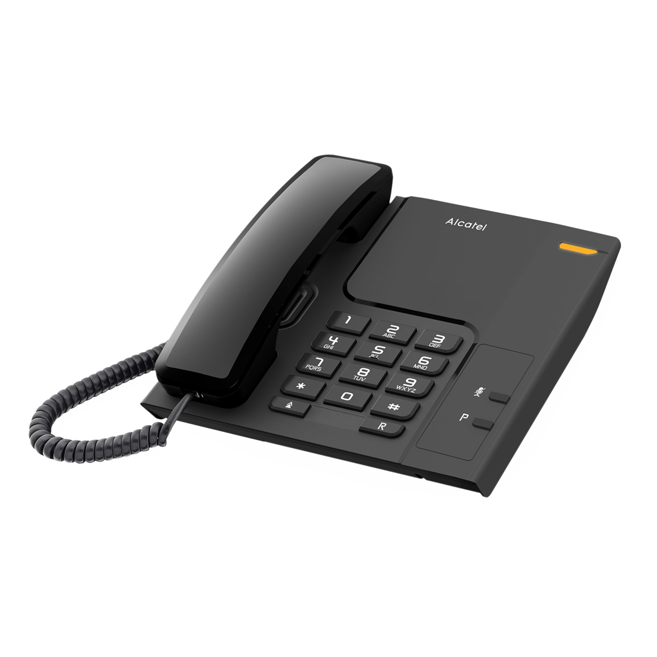 ALCATEL T26 - Corded Phone - Illuminated Incoming Call Indicator - Callback Key - Mute Key - 3-Step Ringer - Wall Mount Available - Black
