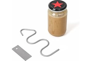 Lervont Natural Peanut Butter Stirrer Fits 12-30 oz Jars | Stainless Steel | for Mixing Various Butter & Jam