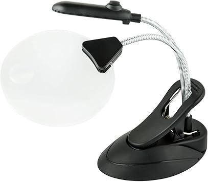 table stand magnifier with light