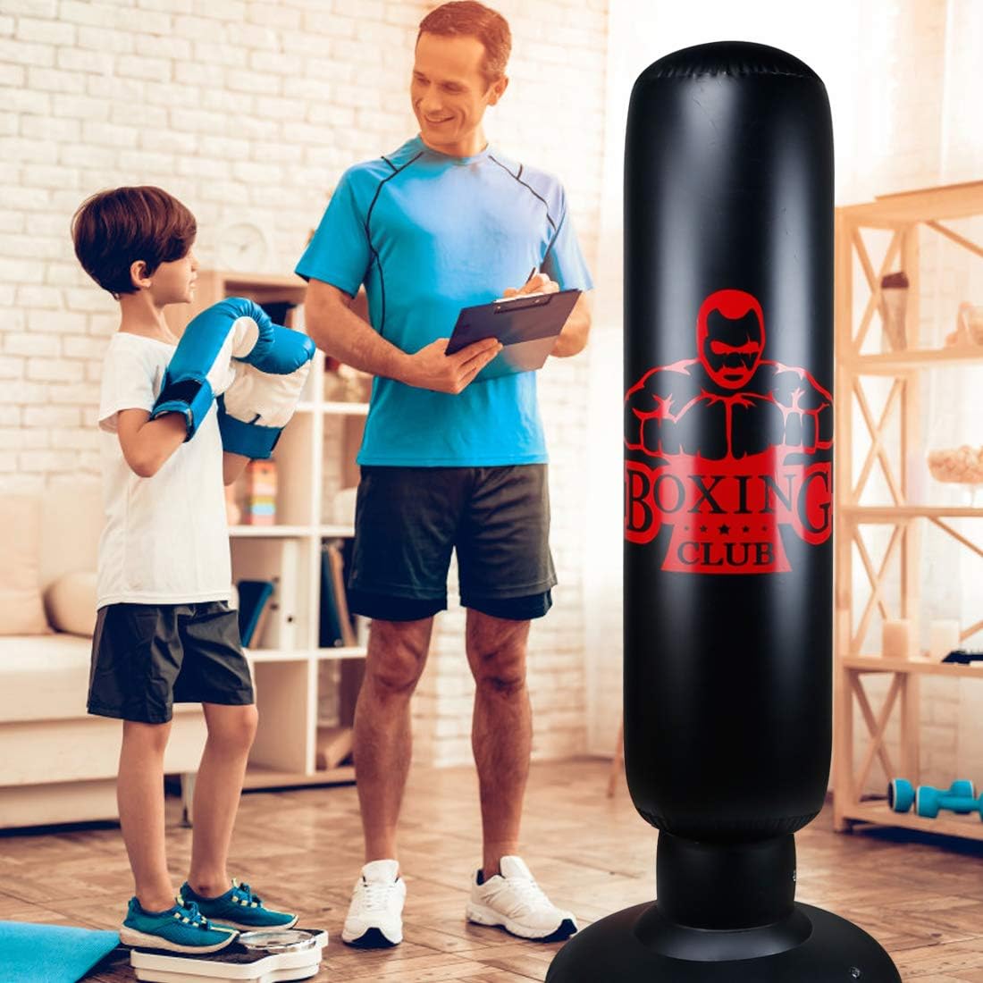 Locsee Punching Bag for Kids, Inflatable Freestanding Bop Bag for Adults and Kids Fitness Boxing Target Bag with Stand, Training Kickboxing Equipment (63 inch) : Sports & Outdoors