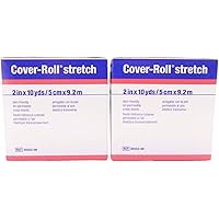 Cover-Roll Stretch - 2" x 10 yards | 5cm x 9.2m - Hypoallergenic (Pack of 2)