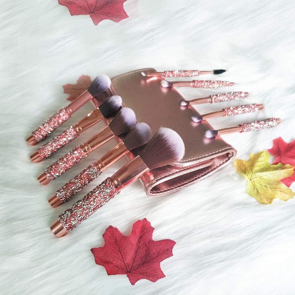 MPKHNM New 10 diamond-encrusted makeup brushes Ten wrapped diamonds with no logo beauty tools