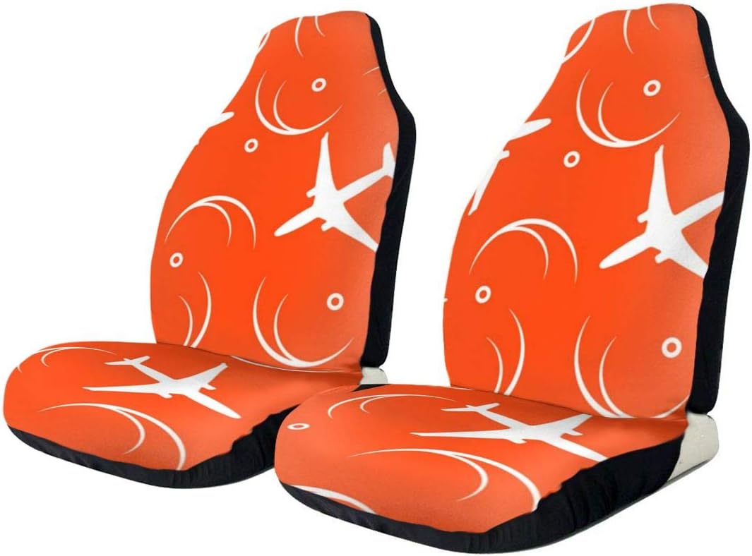 Universal Bucket Seat Covers Planes Traces Plane Orange 2pcs Black Seat Cover for