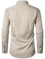 JEMITOP Men's Stretch Wrinkle Free Dress Shirts
