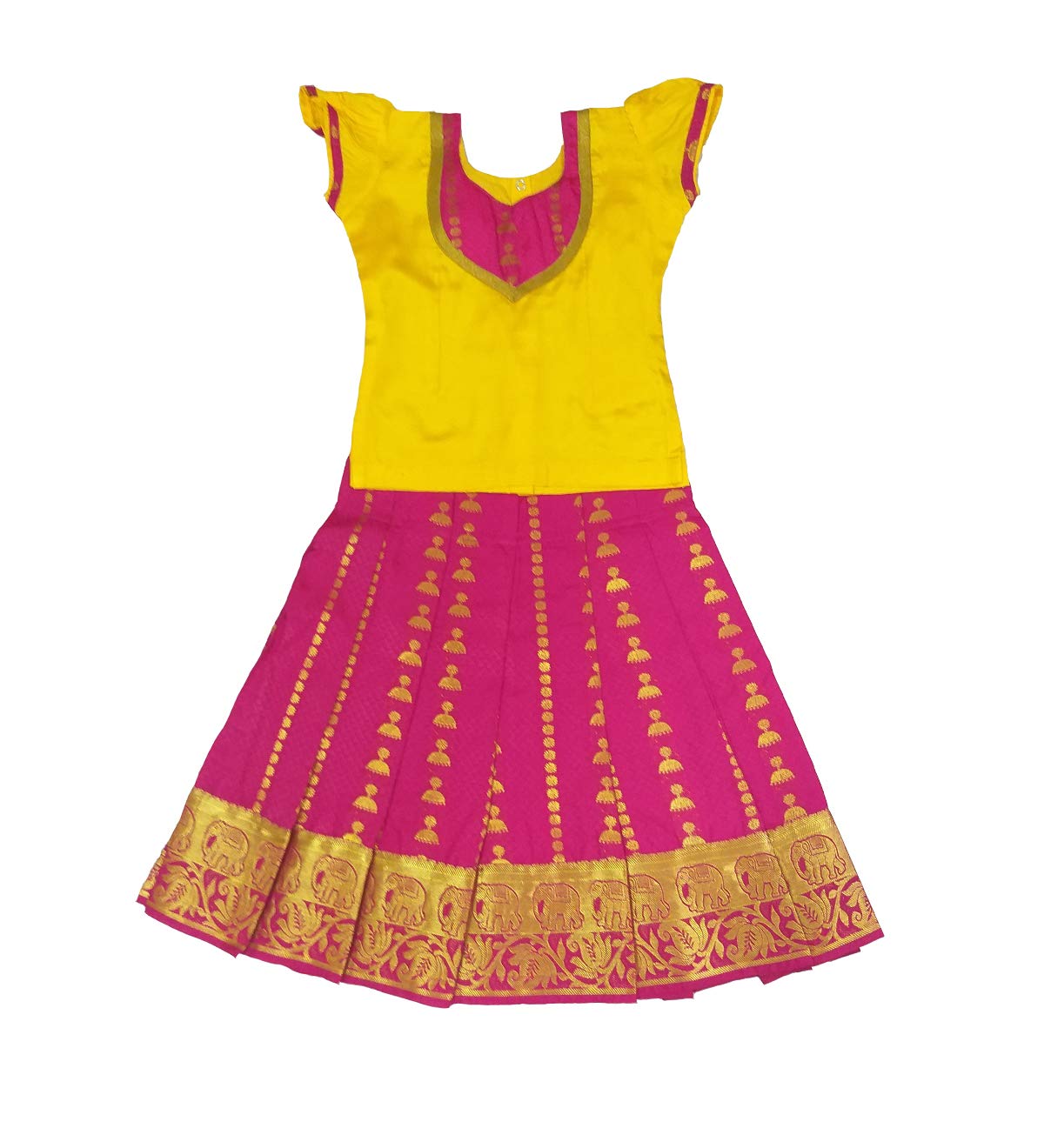 pattu pavadai set for babies