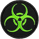 Neon Green Biohazard Warning Patrol Patch - 2