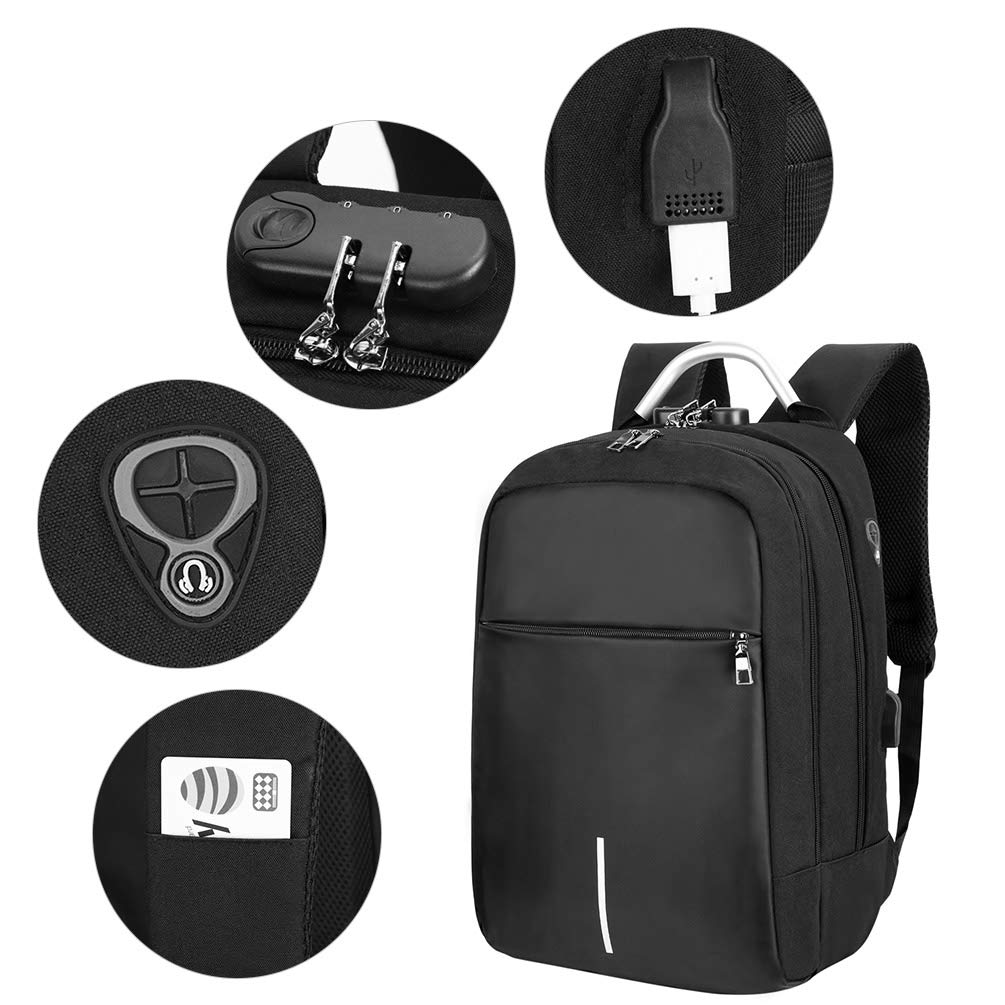 Vbiger Zaino Porta PC Zaino Per PC Antifurto da 14 pollici