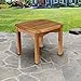 Amazonia Lincoln 1-Piece Outdoor Square Side Table | Teak Wood | Ideal for Patio and Indoors, 19.5