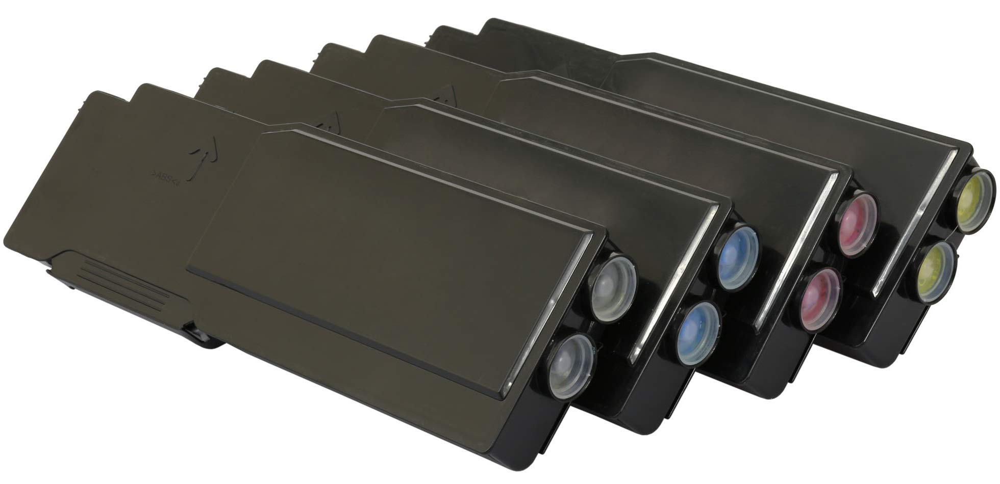 TONER EXPERTE® 4 Toner Cartridges compatible for Dell C2660 C2660dn C2665 C2665dn C2665dnf (Black: 6000 & Cyan, Magenta, Yellow: 4000 Pages)