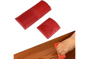 Pack of 2 Wood Grain Tools, Imitation Wood Grain Tools, Rubber Painting Tool Pattern Wood Effect Texture Roller for Furniture