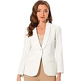 Allegra K Work Blazer for Women's Shawl Lapel Long Sleeve Pockets Office Suit Jacket Blazers