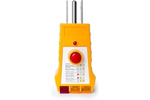 SEADER Outlet Tester with GFCI - Electrical Receptacle Tester for North American Outlets