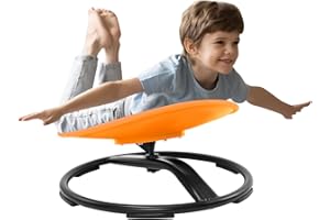 Zhenx Spinning Chair for Kids, Autism Kids Swivel Chair, Kids Sensory Chair, Spinning Chair for Autistic Kids & ADHD Children, Sit and Spin Training Body Coordination(Orange)