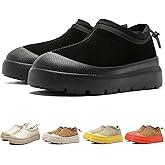 RVDDIHU Women Suede Warm Platform Slippers Fashion Plush Lining Mini Boots for Men Outdoor Snow Boots Winter