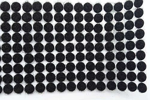 HomeABC Hook & Loop Fastener Dots Coins Adhesive Backed Self Adhesive Dots Tapes, 0.59 inch Diameter(15mm) , 500 Pair, Black