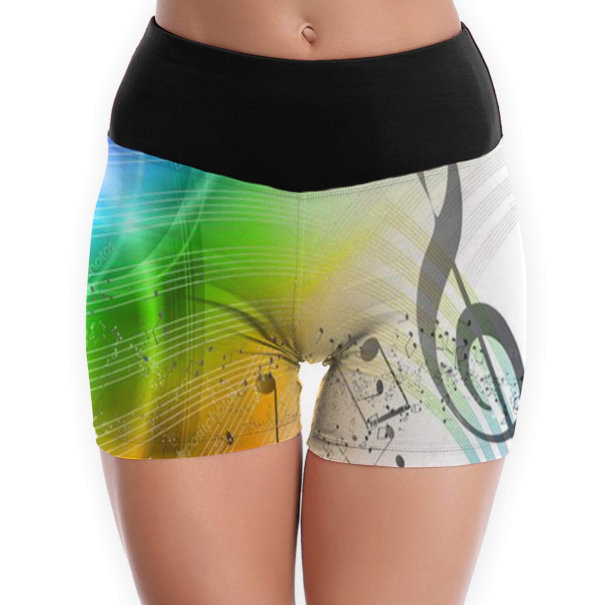 Compression Shorts Rainbow Music High Waist Yoga #workout #compression #shorts Compression Shorts Rainbow Music High Waist Yoga