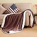 Fleece Throw Blanket Sherpa Throws Reversible Super Soft Shaggy Fuzzy Fur Faux Blankets Warm Cozy Fluffy Microfiber Velvet Comfort for Boys Bed Room Cover Valentines, 50 by 60 Solid Choco
