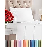 Twin Size 3 Piece Sheet Set - Comfy Breathable & Cooling Bed Sheets Set - Hotel Luxury Bedding for Women, Men, Kids, Teens, Boys & Girls - Deep Pockets, Ultra-Soft and Wrinkle Free - Oeko-Tex - White