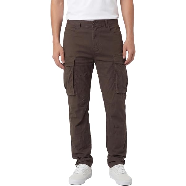AONGSNNY Men's Cropped Chino Pants Skinny Fit Chinos Khaki Pant