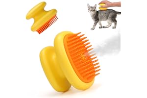 ANIPAW Cat Steam Brush, 3 in 1 Cat and Dog Grooming Brush for Shedding, Pet Hair Cleaning, Silicone Massage, Anti-Static Pet Spray Hair Removal Comb