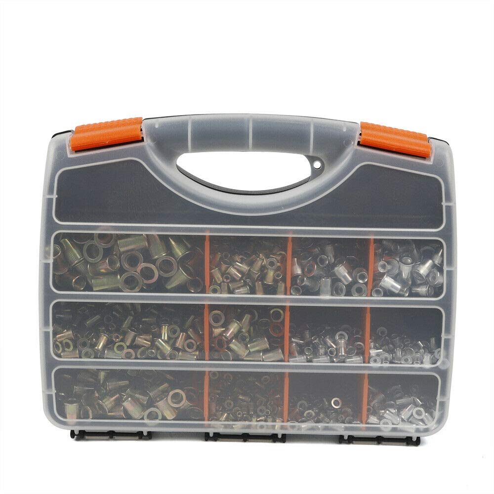 9001200pc Stainless Steel Rivnut Kit Tool Mandrel Screw Gun Insert