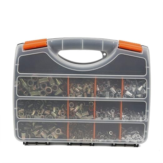 9001200pc Stainless Steel Rivnut Kit Tool Mandrel Screw Gun Insert Thread Nut Assortment M3M12