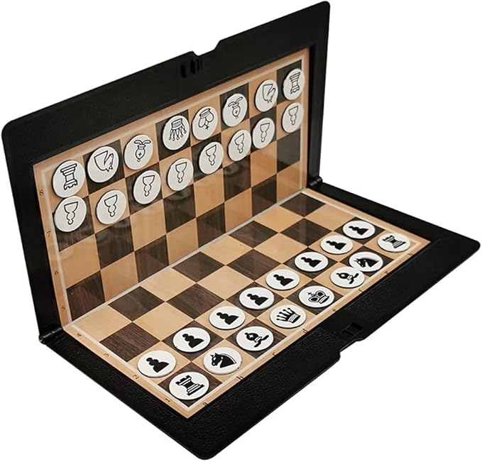 Mini Pocket Chess, Foldable Wallet Chess Board Game Portable