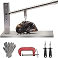 Colinktool Oyster Shucker Tool Set, Adjustable Oyster Clam Opener Machine with 304 Stainless Steel Grillable Oyster Shucker Machine Set Including Knives, Glove and g-Clip