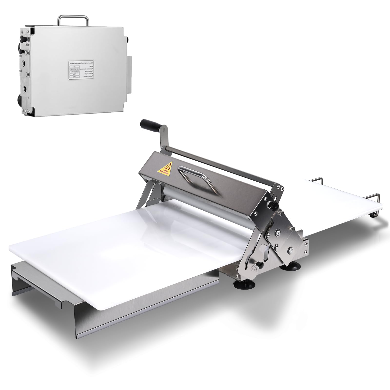 Photo 1 of New Upgraded 15.5" Folding Dough Sheeter, Thickness Adjustable Manual Dough Roller, Machine Stainless Steel Sheeter, Baking Pastries and Bread, for Home and Commercial Bakeries