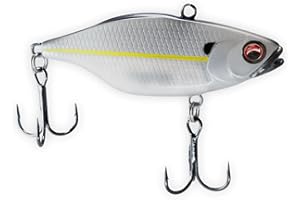 U.S.A. BASS TACKLE USA BASS Tackle M-Series Lipless Crankbait Premium Finish Hard Bait with Owner Stinger Treble Hooks for Giant Largemouth Smallmouth Spotted Bass Fishing