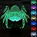 ALUONI 3D Illusion Lamp, Stunning Visual Three-Dimensional Light Effect [USB Powered,Touch Switch,7 Colors Change] Creative Design Night Light (3D Spider)