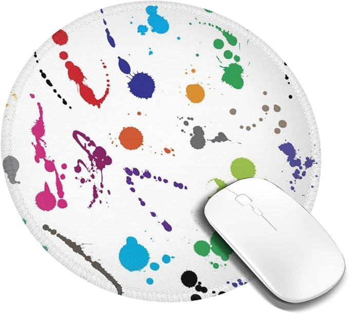 Abstract Paint Splashes Mouse Pad, Anti Slip Natural