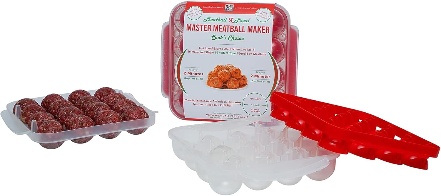 Master Meatball Maker & Stacking Storage Tray System from Meatball X
