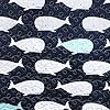 Lush Decor Whale Kids Reversible 4 Piece Quilt Bedding Set with Sham and Decorative Throw Pillows, Twin, Navy