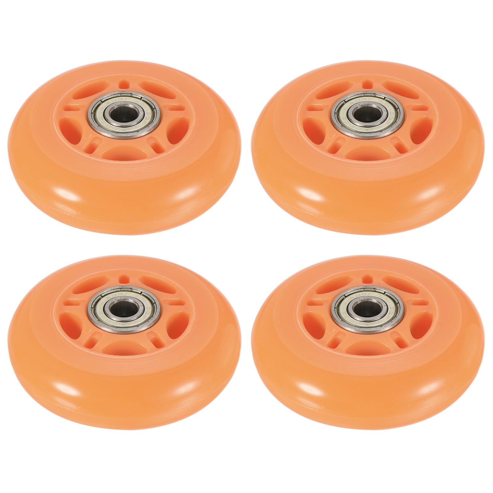 M METERXITY 4 Pack PU Skate Wheels - Inline Skate PU Wheels with Bearing, Apply to Roller Skating/Outdoor Sports (24 x 70mm, Orange)