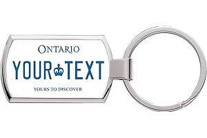Personalized Canada License Plate Keychain, Custom License Plate Keychain, Alberta