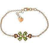 Galaxy Gold GG 3.15 Carat 14k Solid Rose Gold Bracelet Peridot Citrine