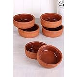 Hitit Terra Turkish Clay Bowl/Slow Cooking/Earth Pottery Bowls Set of 6
