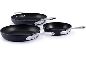 All-Clad HA1 Expert Cookware, Nonstick 3 Piece Fry Set, 8, 10 & 12 inch