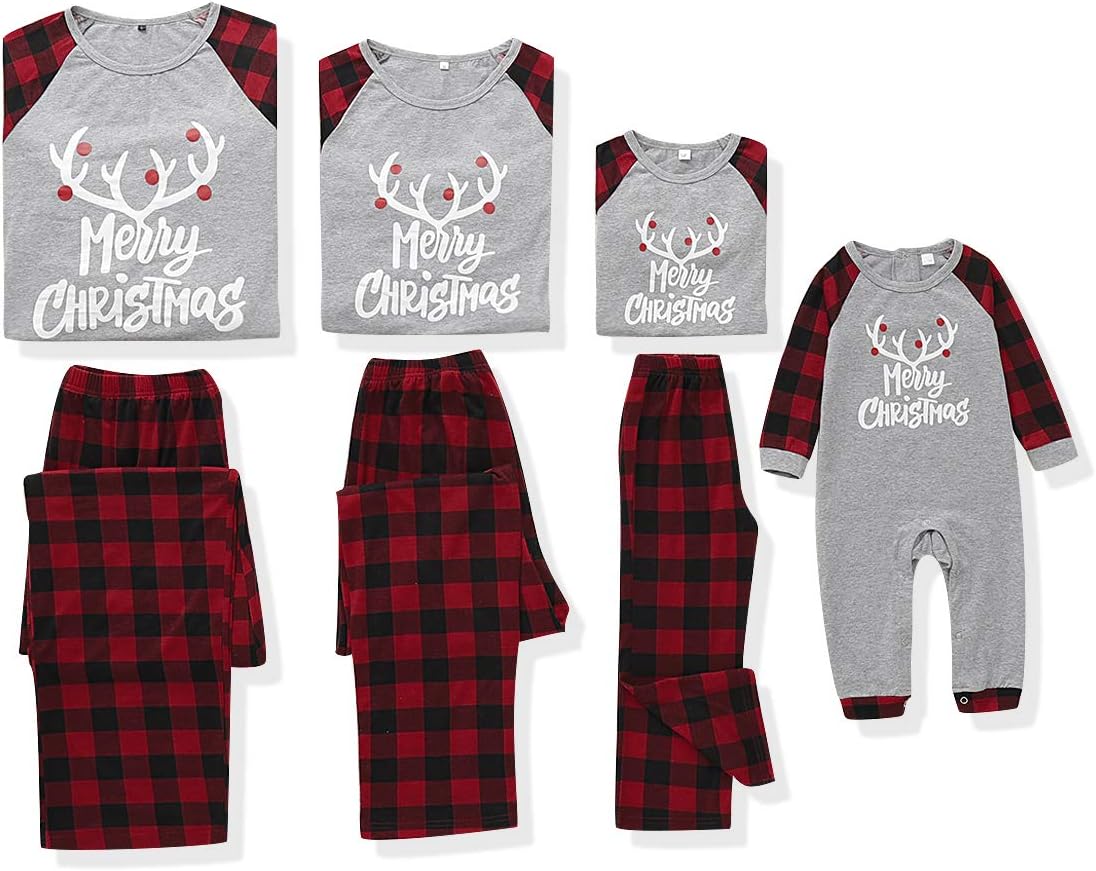 DaMohony Direct Matching Family Pajamas Sets,Christmas Pajamas for Family,Family Matching Plaid Pajamas Set