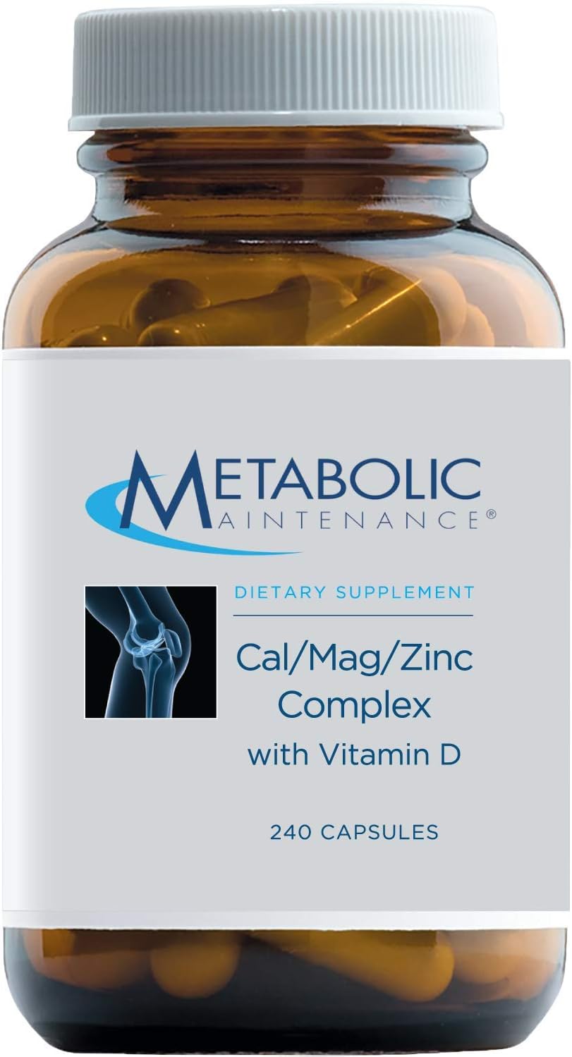 Metabolic Maintenance Cal Mag Zinc Complex with Vitamin D-3 - Calcium Supplement with Magnesium, Boron, Zinc - Vitamins + Minerals for Bone + Heart Support, No Fillers (240 Capsules): Health & Personal Care