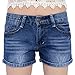 Chouyatou Women's Classic Five-Pocket Oversized Denim Shorts (XX-Large, Blue)