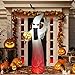 SUPERJARE 8 Ft Halloween Inflatable Ghost, Blow up Flashing Flame Decoration with LED Light, Indoor & Outdoor, Yard & Lawn Decor