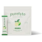 PURELYTE Electrolyte Drink Mix – Sugar-Free Hydration Powder Packets – Clean Electrolytes with Trace Minerals – Keto, Vegan, Gluten-Free – No Artificial Sweeteners – 30 Sticks – Lemon Lime