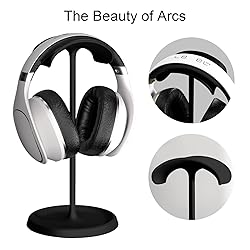 Headphone Stand, Curved Headset Stand with Storage