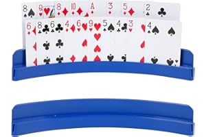 GHERPTE 2 Packs of Double-Layer Card Holders，Playing Card Holder for Kids Adults Hands Free Card Holder for Family Card Game Nights Poker Parties