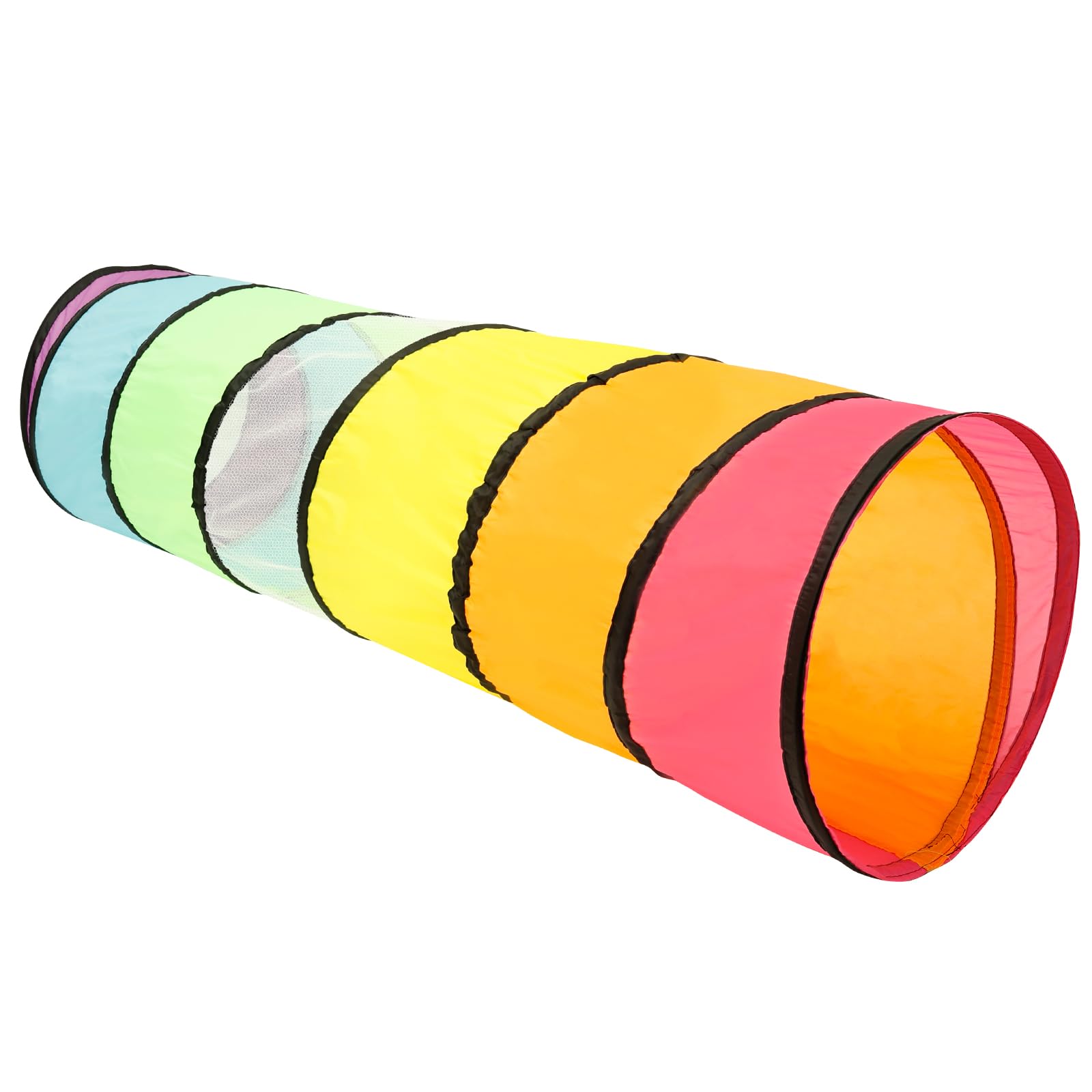 Kids Play Tunnel for Toddlers, Colorful Pop Up Through Tunnel with Round Opening, 46x180cm Toddler Toys or Gift for Infant Children or Dog Kids Toys fit Indoor Outdoor Backyard Game