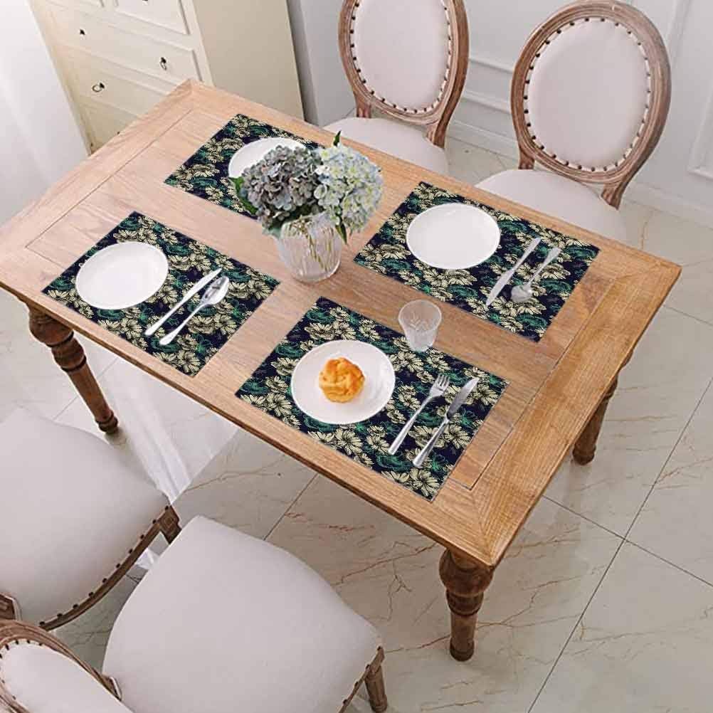 L'sWOW Decor HeatResistant Table Mat Placemats, Vintage Pattern with